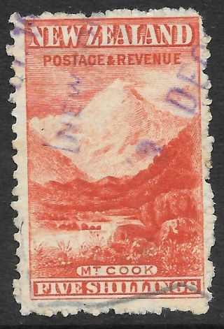 Pre Decimal,  Pacific,  Nz,  1903 5/ - Mt Cook,  Wm Upright,  Perf11,  Sg317ba,  Cv$800,  2285