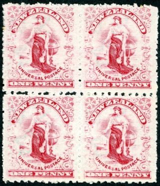 1904 1d Universal - Block Of Four - Mixed Perfs With Perf Patch - See Below
