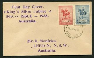 1935 Silver Jubilee - Australia 2d & 3d On Cachet 