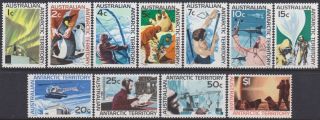Full Set Australian Antarctic Territory 1966 - 68 Definitive 1c - $1 Mnh Stamps