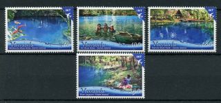 Vanuatu 2017 Mnh Blue Swimming Holes 4v Set Trees Tourism Landscapes Stamps