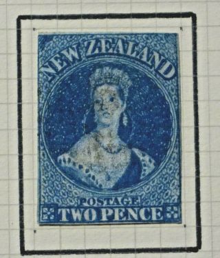 Zealand 1862 Chalon Head Wmk Large Star Sg 36 Imperforate