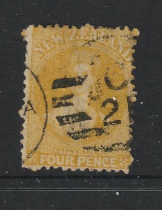 Zealand A 4d Yellow Qv Ffq From 1864