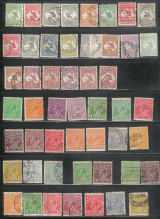 Australia Roos & Heads Various Watermarks.  2 Pages