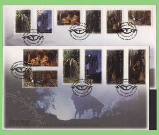 Zealand 2001 Lord Of The Rings - Fellowship Set & S/a Set 2 First Day Covers