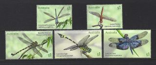 Australia 2017 Dragonflies - Set Of 5 Unmounted,  Mnh