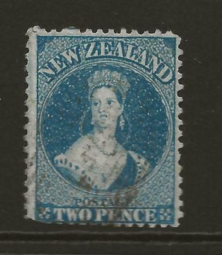 Zealand 1864 - 71 Sg115 2d Blue Qv Chalon Fine Cat £22