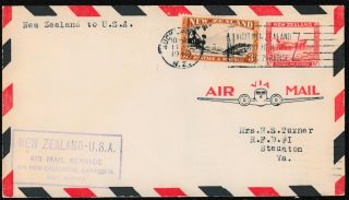 Sc 211,  216 (zealand) On 1st Flight Cover.  Auckland/san Francisco.  1940.