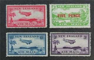 Nystamps British Zealand Stamp C4//c8 Og H $38