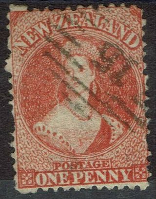 Zealand 1864 Qv Chalon 1d Wmk Star Perf 12.  5