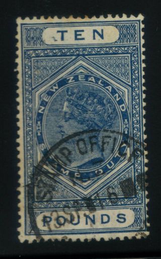 Zealand Queen Victoria Stamp Duty 1880 10 Pounds