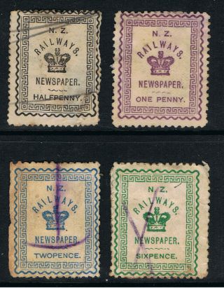 Zealand 1890 Nz Railways Newspaper Stamps