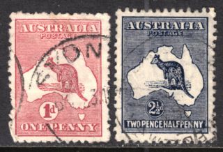 Australia 2,  4 Lot/2,  1913 Wmk.  8,  F - Vf,
