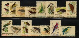 Norfolk Islands 1970 Birds Definitives (15) Sg 103 - 117 Unmounted - Never Hinged