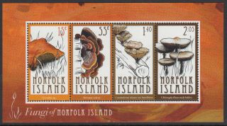 Norfolk Island 2009 Mushrooms Set & Souvenir Sheet