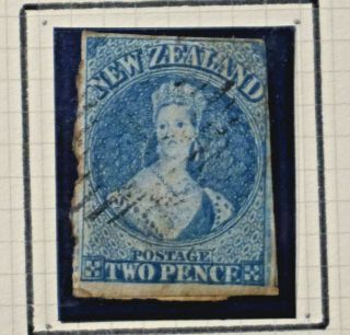 Zealand 1862 Chalon Head Wmk Large Star Sg 39 Imperforate