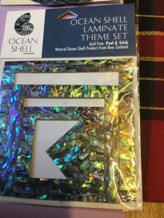 Crafts.  Ocean Shell Laminated Theme Set Fron Zealand.  4 Items. 3