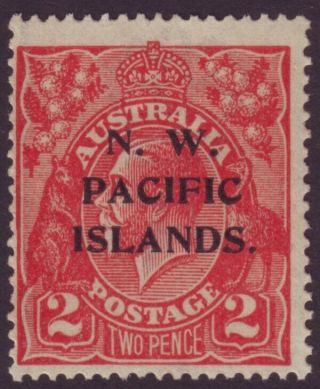 2d Red Kgv - N.  W.  Pacific Islands Overprint (asc 5) - No Gum (a10742)