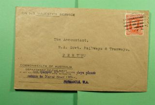 Dr Who 1943 Australia Ohms Dept Of Navy To Perth F47976