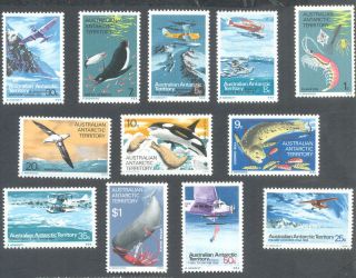 Australian Antarctic Territory - 1973 - Definitives Mnh Set - Wildlife - Aviation