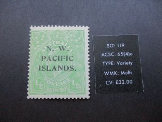 N.  W Pacific Islands: 1/2d Green Variety (i361)
