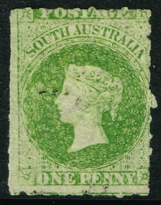 Sg 19 South Australia 1861 - 1d Bright Yellow - Green -