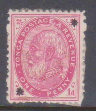 (q60 - 5) 1891 Tonga 1d Red King George Stars In Corner Mng (e)