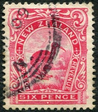 Zealand - 1908 6d Carmine - Pink Perf 14 X 15 Sg 384 Fine V36156