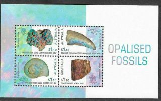 Australia - Opalised Fossils 2020 - Mnh Min Sheet