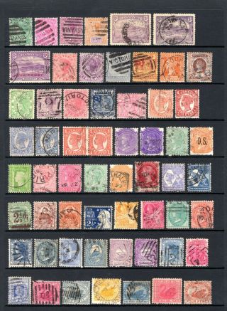 Australian States Qv Good To Fine Range X 59 Stamps Not Checked By Me