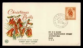 Dr Who 1960 Australia Fdc Christmas Bells Flower 182322