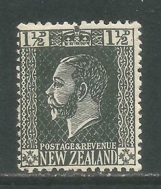 Zealand 1916 - 19 King George V 1 1/2p Gray Black (160) Mh