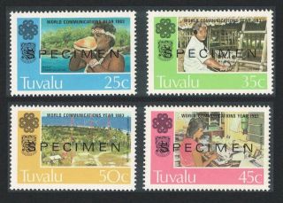 Tuvalu World Communications Year 4v Specimen 1983 Mnh Sg 230 - 233