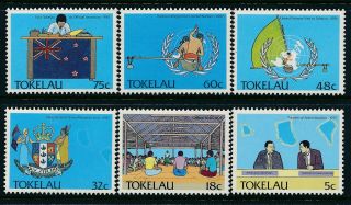 1988 Tokelau Political Development Set Of 6 Fine Mnh