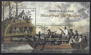 Australia 2019 Norfolk Island Mutiny On The Bounty Miniature Sheet Fine