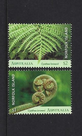 Australia 2019 Norfolk Island Tree Ferns Set Of 2 Stamps Unmounted,  Mnh