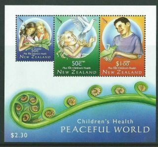 2007 Zealand Nz Childrens Health Mini Sheet
