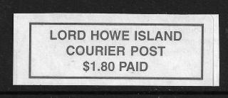 Lord Howe Island Courier Post Provisional Local Stamp,  Australia,  Nhm