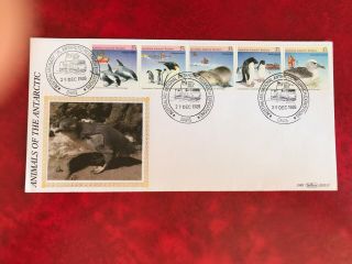 Aat Australian Antarctic 1988 Fdc Benham Environment Dolphin Penguin Seal Davis