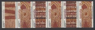 Australia Sg1094a 1987 Aboriginal Crafts Booklet Pane Mnh