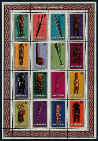 1980 Aitutaki South Pacific Festival Of Arts Mini Sheet Fine Mnh