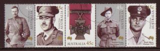 Australia 2000 Victoria Cross Strip Of 5 Fine