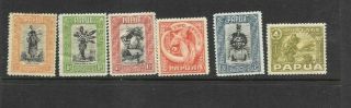 Stamps Papua 1932 Pictorials Set To 4d [6] Hinged