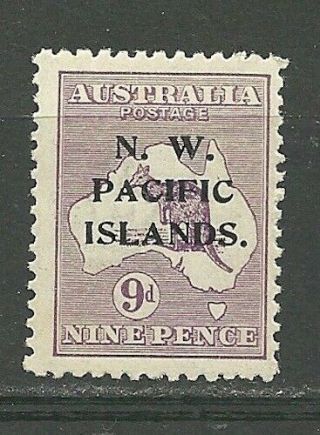 Nwpi North West Pacific Islands Australia 1919 Scott 33 9d Violet Kangaroo O/p