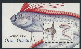 Australia Norfolk Island 2020 Ocean Oddities Miniature Sheet Unmounted,  Mn