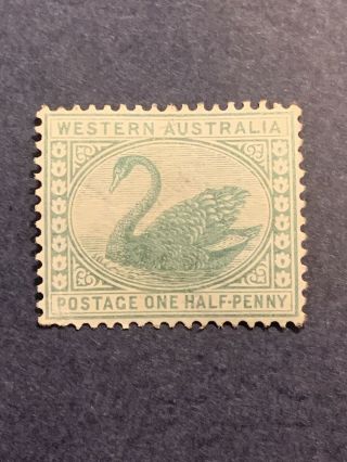 1885 West Australia,  1/2d Green Swan Issue