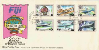 Fiji 1983 200th Anniversary Of Manned Flight First Day Cover