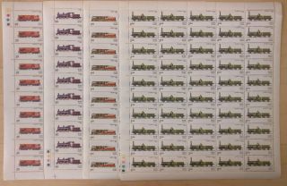 India 719 - 22 - Train Stamps Full Sheets Of 50 Sets Mnh Cat 580$