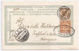 1901 China / Germany Offices Mixed Franking Cover,  Peking Rare Cancels