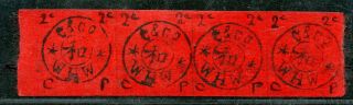 1898 Wei Ha Wei 1st Issue 2cts Strip Of 4 Never Hinged Chan Lwh1